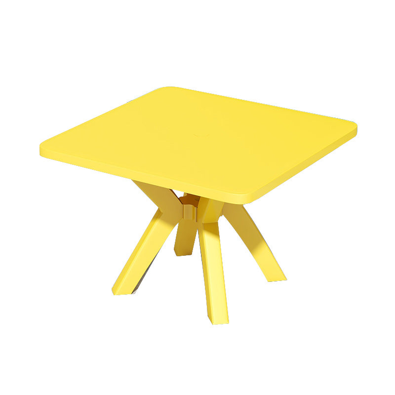 Plastic Contemporary Dining Table 28.3" Tall Square Dining Table