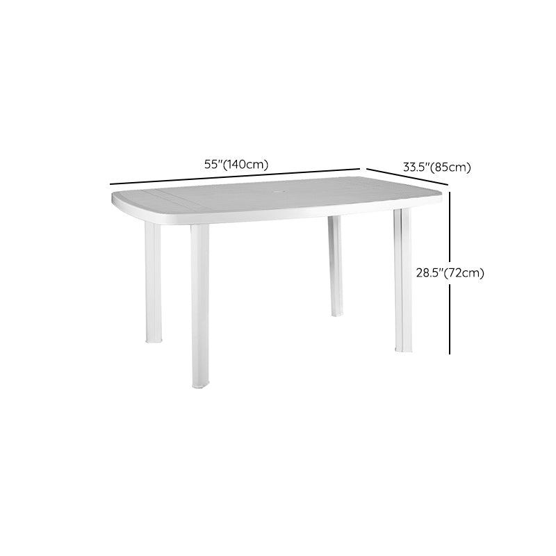 Plastic Contemporary Dining Table White Plastic Dining Table