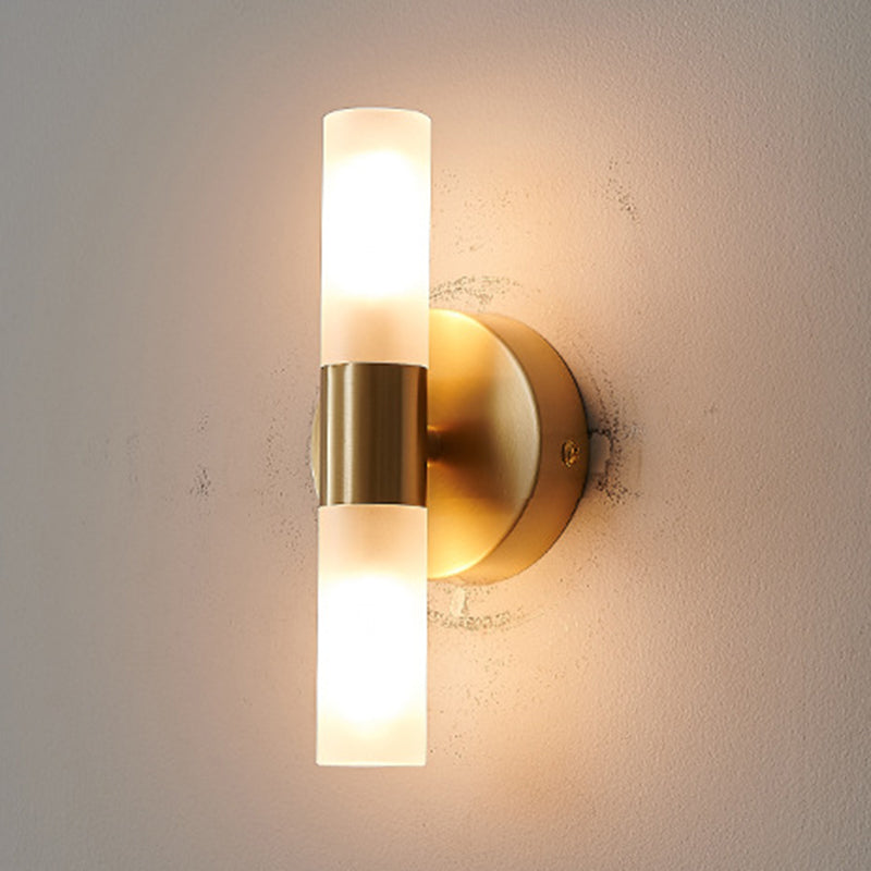 Unique Shape Wall Mounted Light Modern Sconce Light Fixture in Gold for Washroom