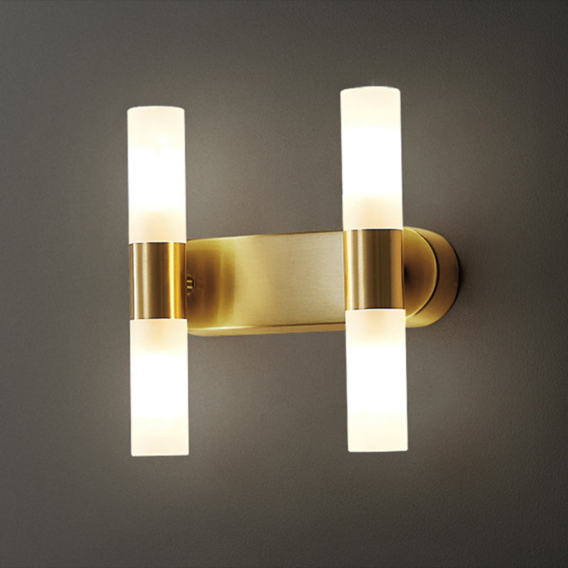 Unique Shape Wall Mounted Light Modern Sconce Light Fixture in Gold for Washroom