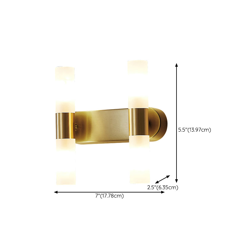 Unique Shape Wall Mounted Light Modern Sconce Light Fixture in Gold for Washroom