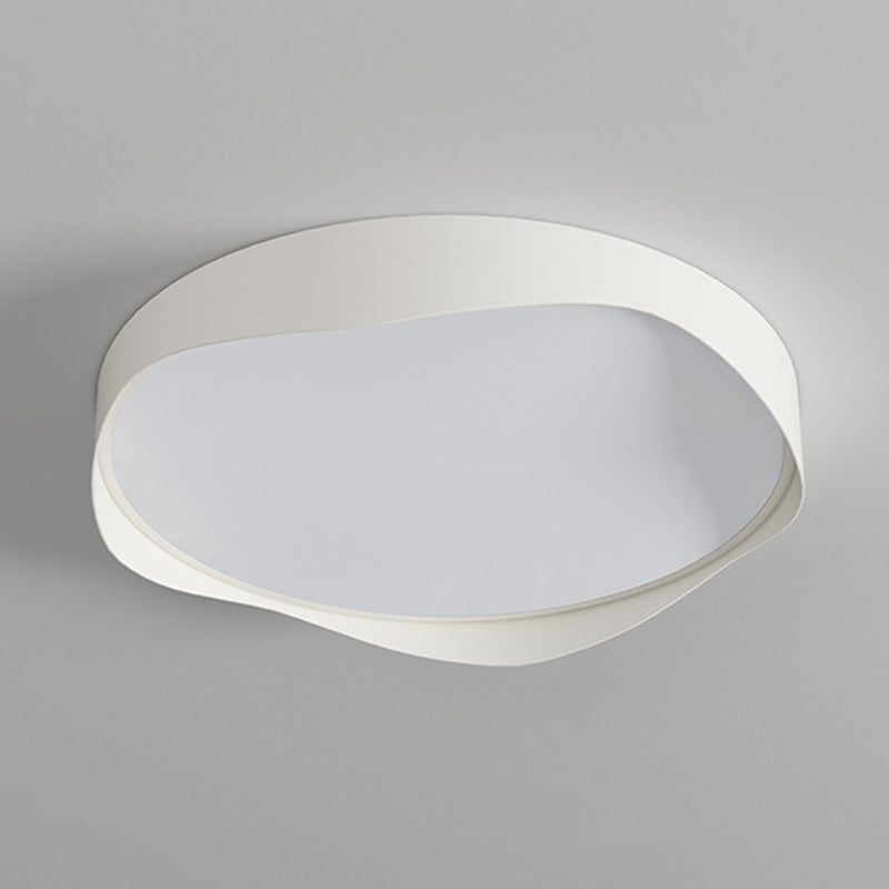 Contemporary LED Ceiling Lamp White Metal Indoor Flush Mount Lighting