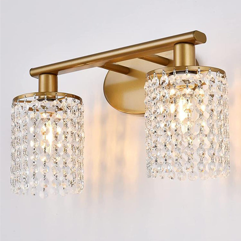 2 / 3 / 4 - Light Crystal Bath Sconce in Clear Traditional Bathroom Vanity Lighting