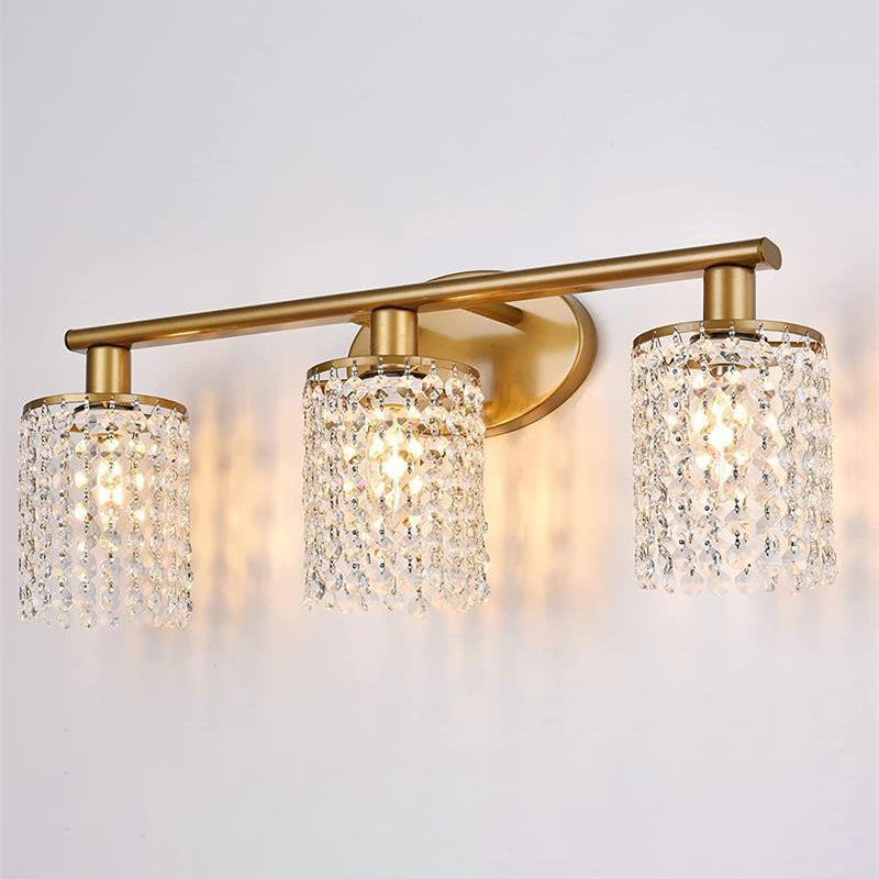 2 / 3 / 4 - Light Crystal Bath Sconce in Clear Traditional Bathroom Vanity Lighting