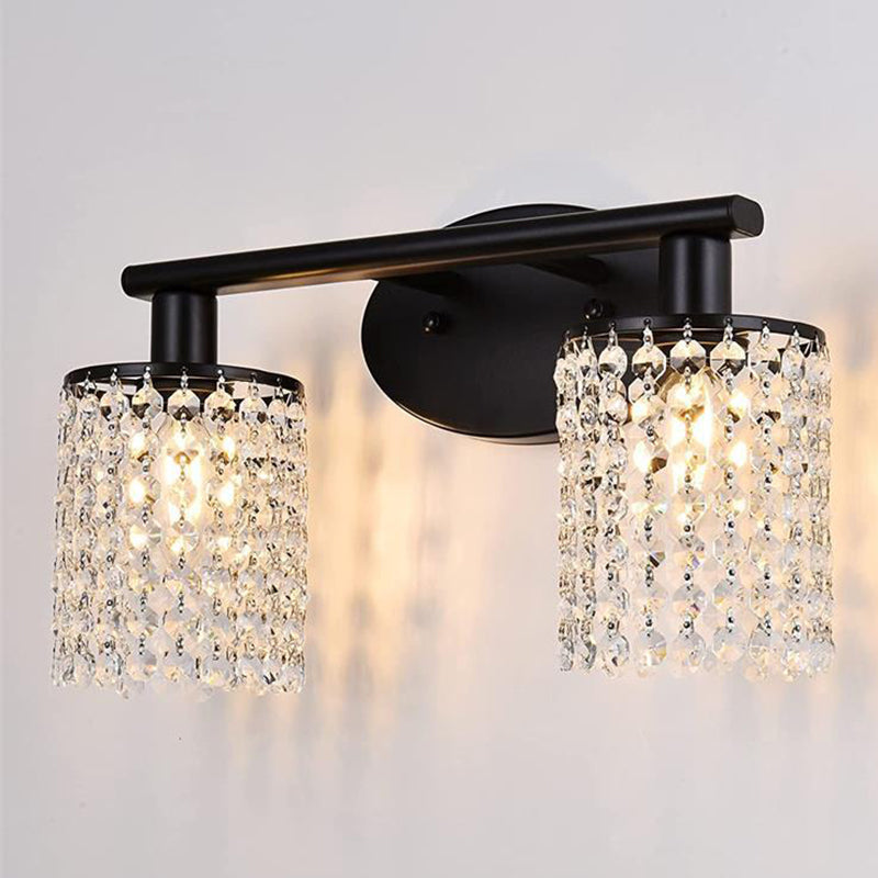 2 / 3 / 4 - Light Crystal Bath Sconce in Clear Traditional Bathroom Vanity Lighting