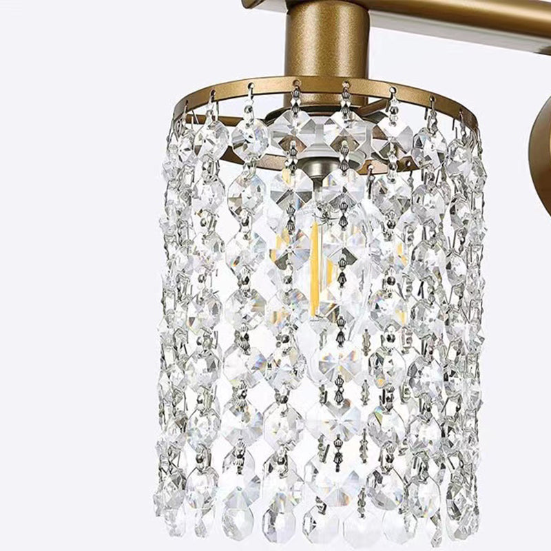 2 / 3 / 4 - Light Crystal Bath Sconce in Clear Traditional Bathroom Vanity Lighting