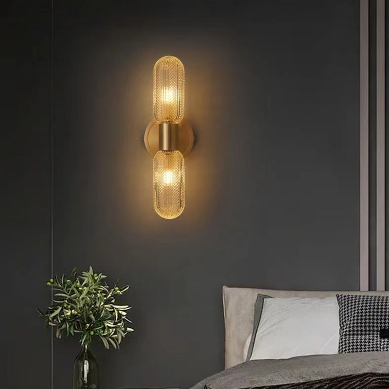 2-Light Unique Shape Wall Mounted Light Modern Sconce Light Fixture for Washroom