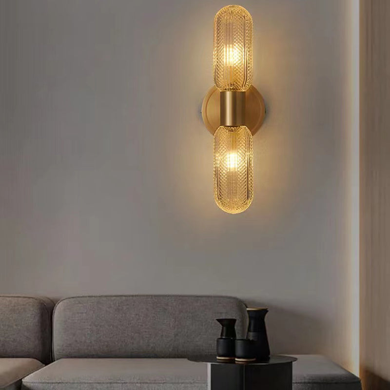 2-Light Unique Shape Wall Mounted Light Modern Sconce Light Fixture for Washroom