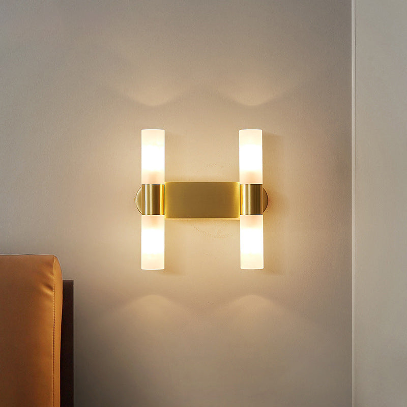 Modern Unique Shape Wall Mounted Light Sconce Light Fixture in Gold for Washroom