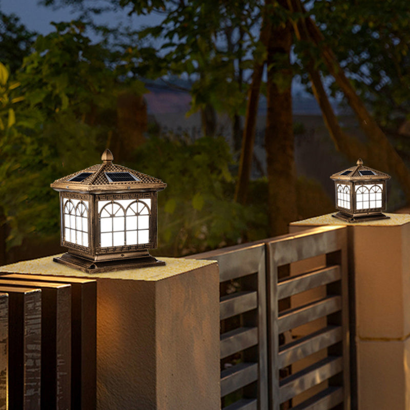 Modern Simple LED Pillar Lamp Household Solar Light for Backyard