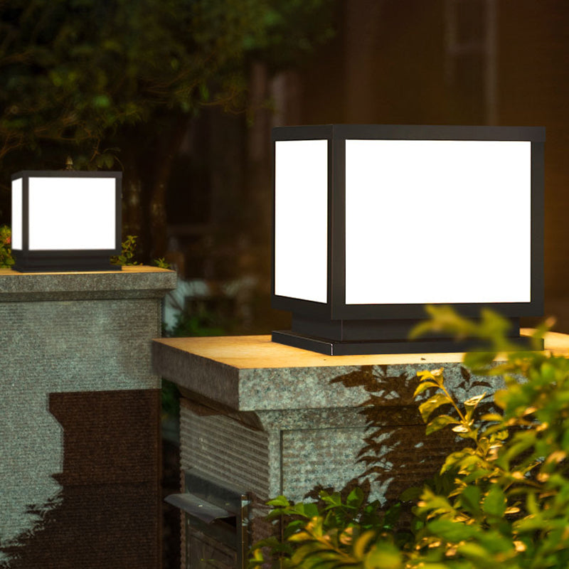 Modern Simple LED Pillar Light Household Solar Lamp for Backyard