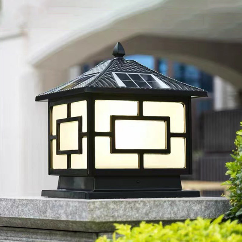 Contemporary Simple Pillar Lamp Household Solar Light for Garden