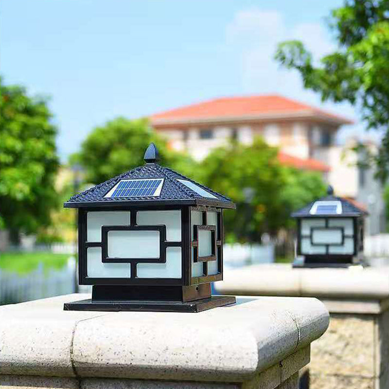 Contemporary Simple Pillar Lamp Household Solar Light for Garden