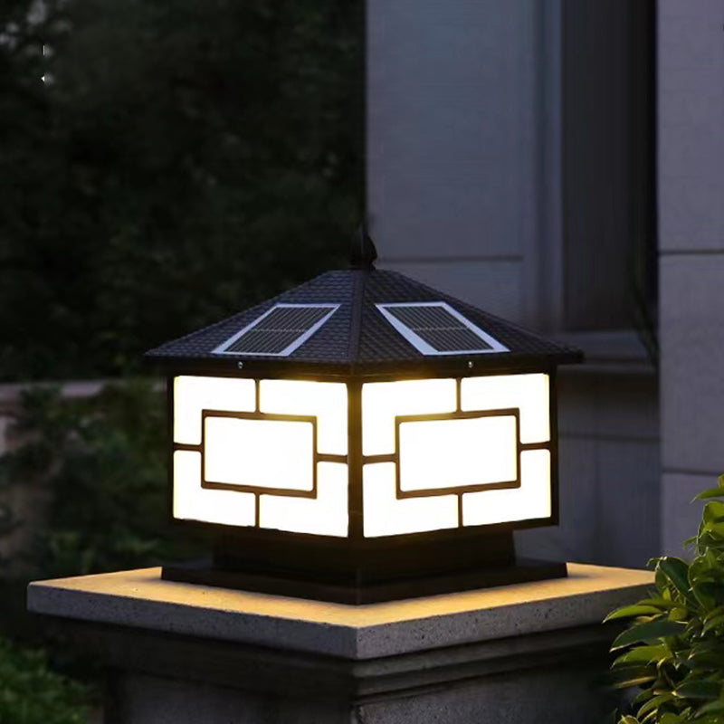 Contemporary Simple Pillar Lamp Household Solar Light for Garden