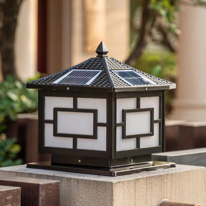 Contemporary Simple Pillar Lamp Household Solar Light for Garden
