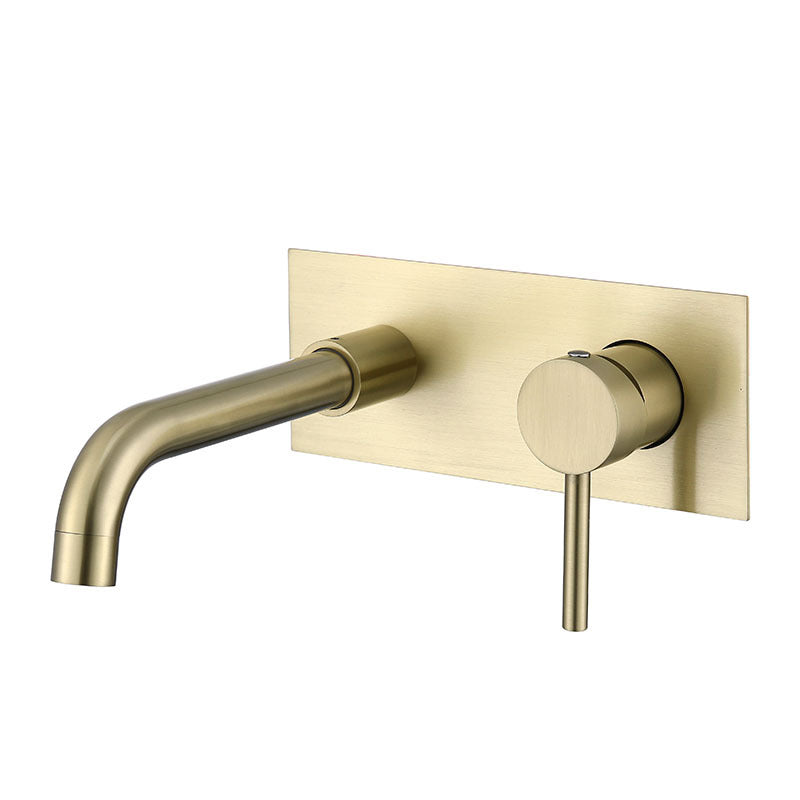 Glam Style Faucet Single Handle Wall Mounted Faucet for Bathroom