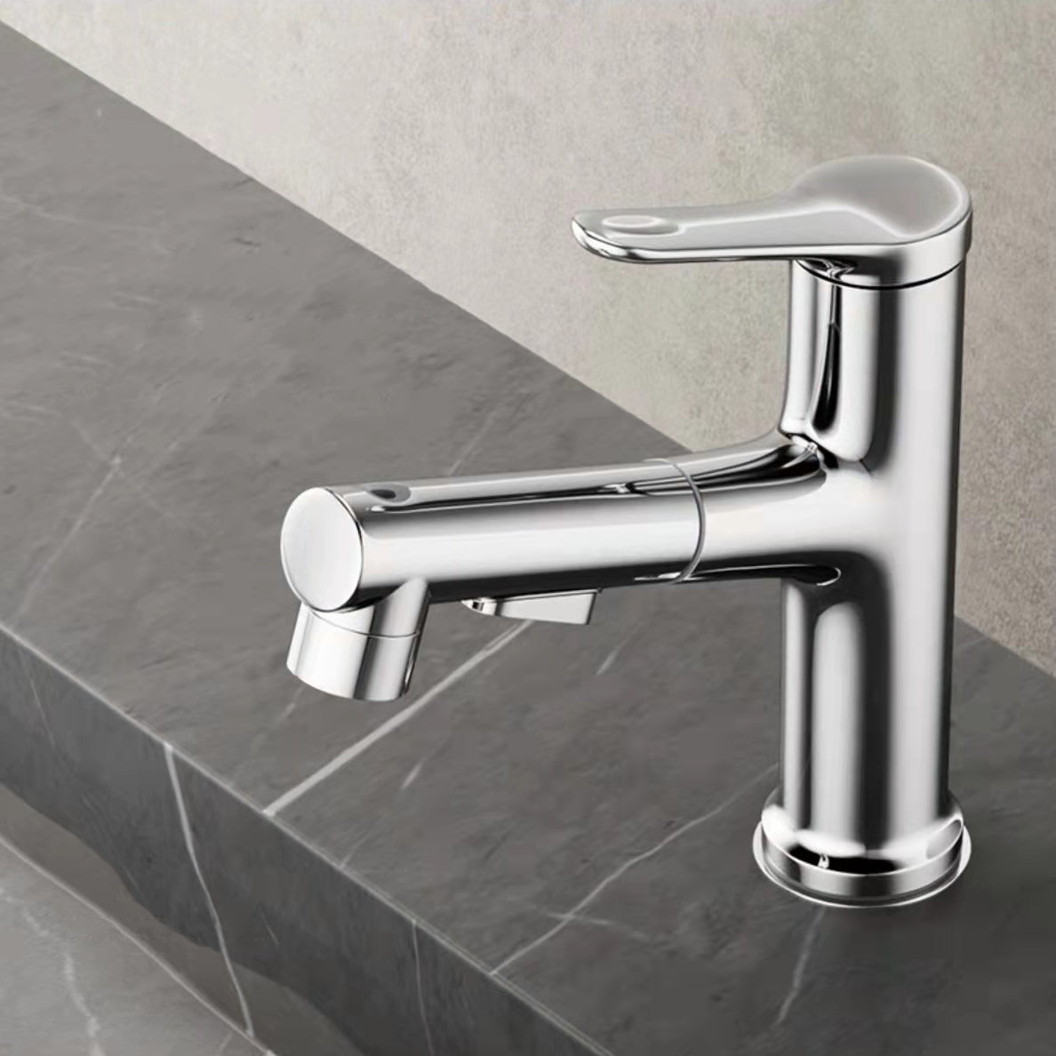 Modern Sink Faucet Solid Color Copper Basin Lavatory Faucet for Bathroom