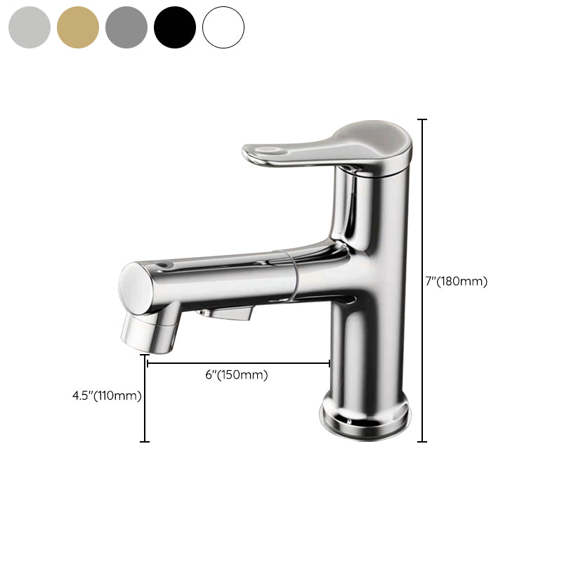 Modern Sink Faucet Solid Color Copper Basin Lavatory Faucet for Bathroom