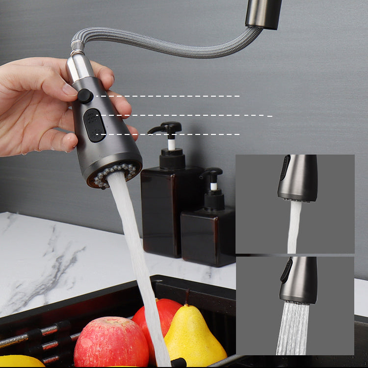 Touch 2 Modes Faucet Pull down Sprayer Bar Faucet 1-Handle Standard Kitchen Faucet