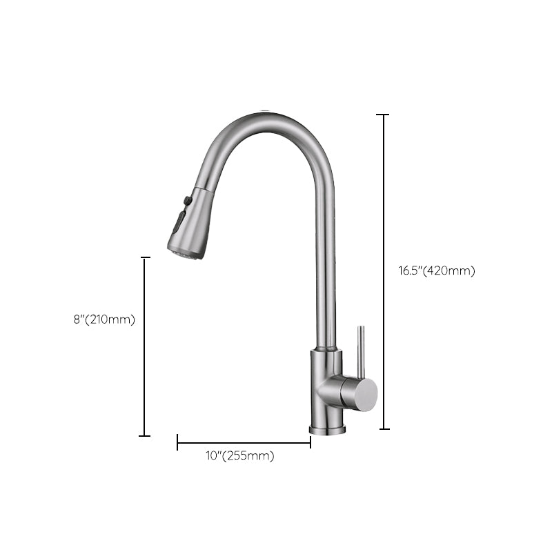 Touch 2 Modes Faucet Pull down Sprayer Bar Faucet 1-Handle Standard Kitchen Faucet