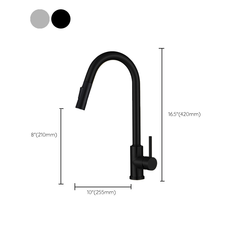 Touch 2 Modes Faucet Pull down Sprayer Bar Faucet 1-Handle Standard Kitchen Faucet