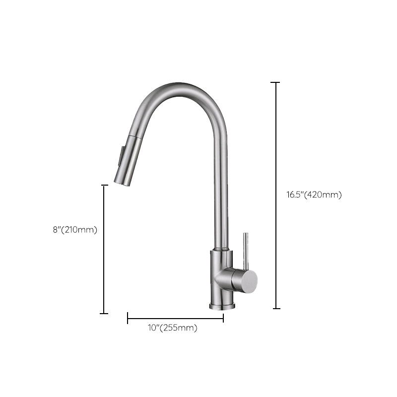 Touch 2 Modes Faucet Pull down Sprayer Bar Faucet 1-Handle Standard Kitchen Faucet