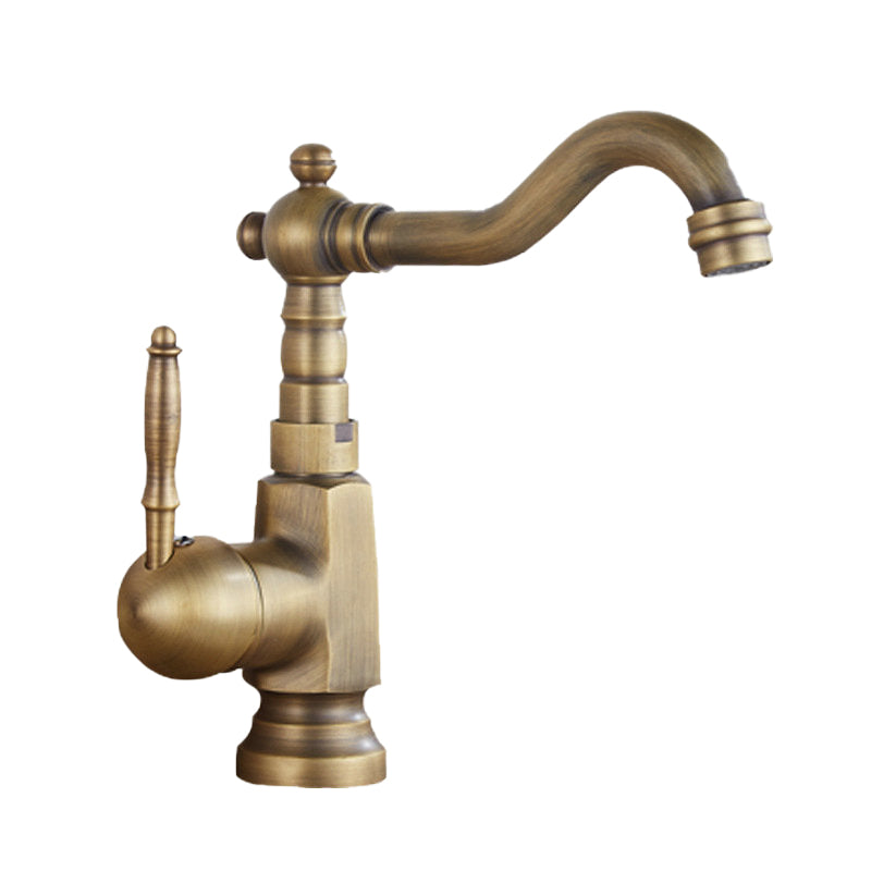 Traditional Standard Bar Faucet 1-Handle Kitchen Faucet in Gold