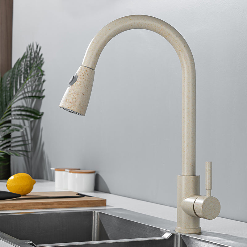 1-Handle Kitchen Faucet Pull down Sprayer with Supply Lines Bar Faucet