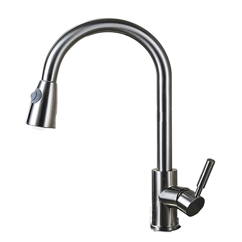 1-Handle Kitchen Faucet Pull down Sprayer with Supply Lines Bar Faucet