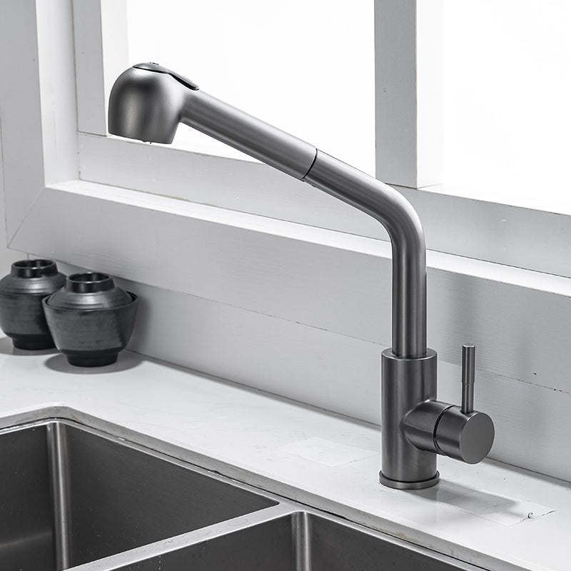 1-Handle Kitchen Faucet Pull down Sprayer with Supply Lines Bar Faucet