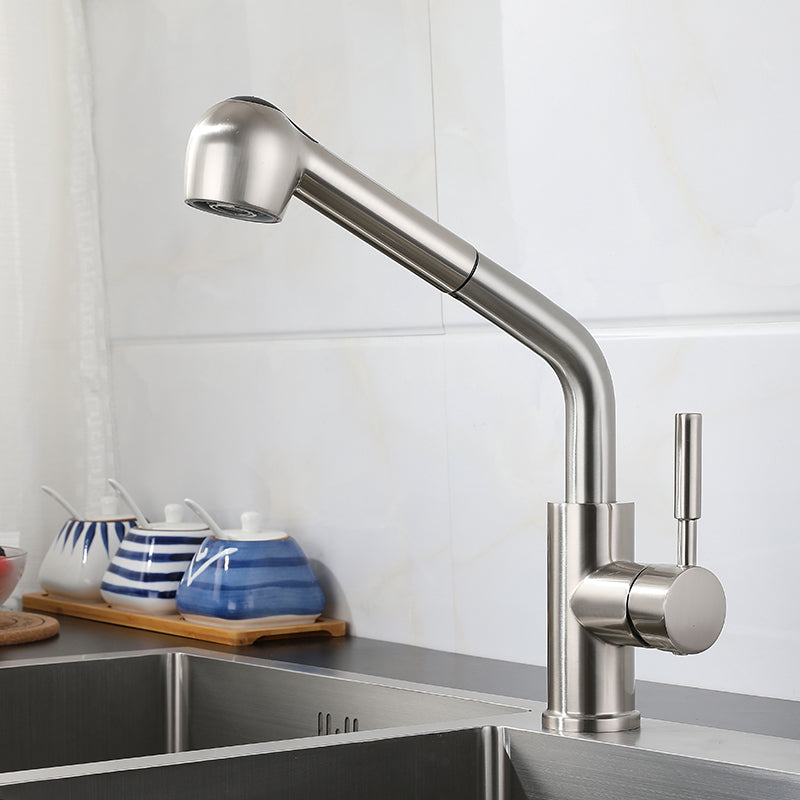 1-Handle Kitchen Faucet Pull down Sprayer with Supply Lines Bar Faucet