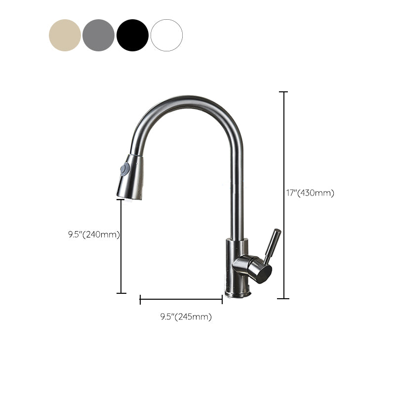 1-Handle Kitchen Faucet Pull down Sprayer with Supply Lines Bar Faucet