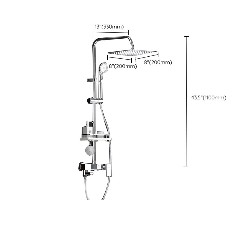 Wall Mounted Shower System Handle Lever Spot Resist Copper Shower System