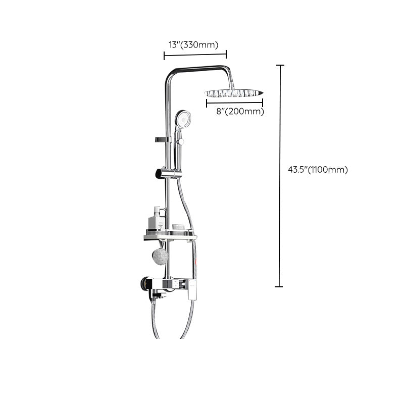 Wall Mounted Shower System Handle Lever Spot Resist Copper Shower System