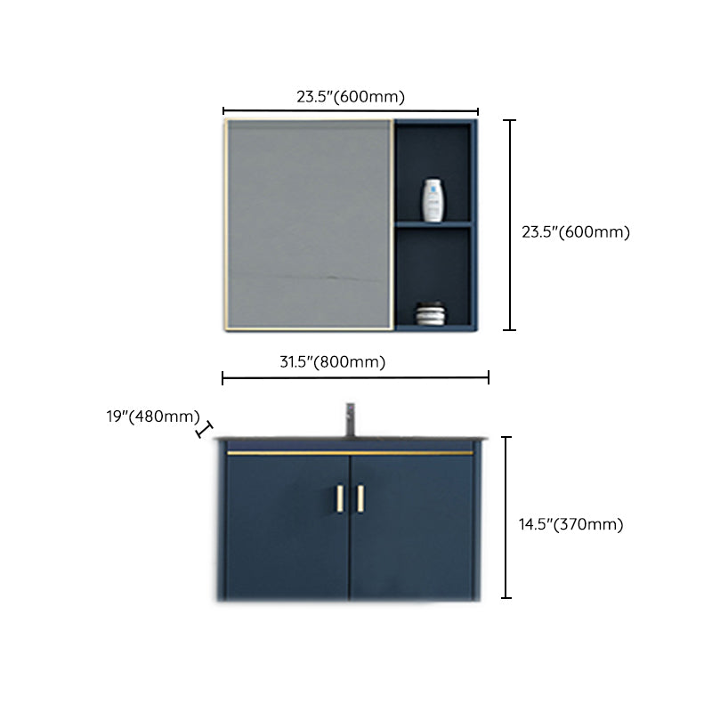 Modern Wall-mounted Bathroom Vanity Cabinet with Soft Close Door