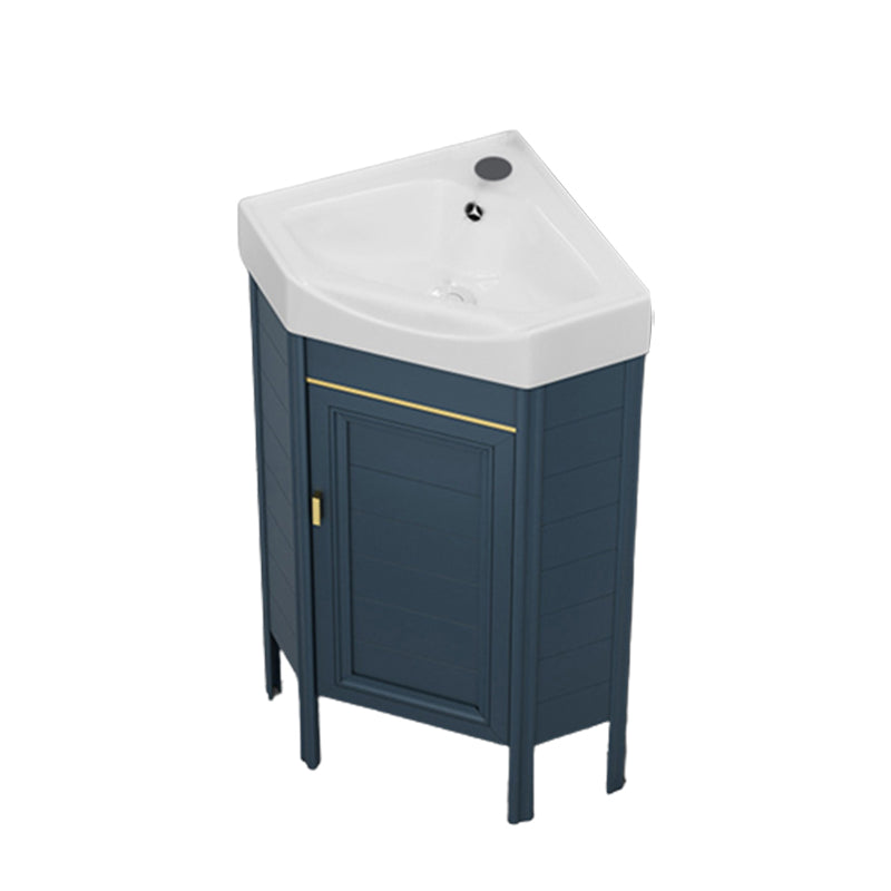 Gorgeous Sink Cabinet Blue Tone Free-standing Corner Bathroom Vanity