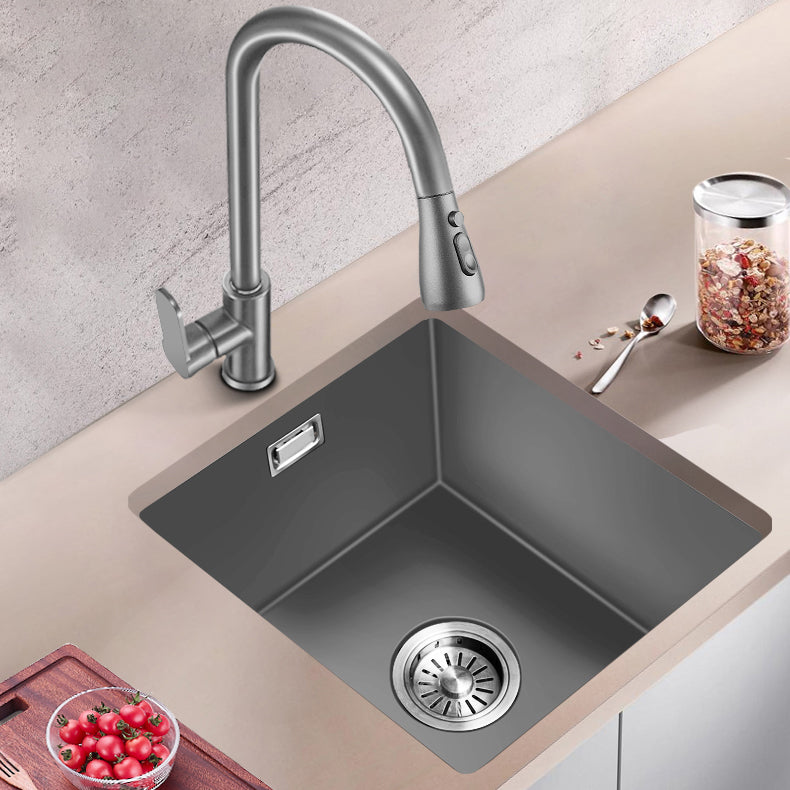 Rectangle Stainless Steel Kitchen Sink with Basket Strainer Sink