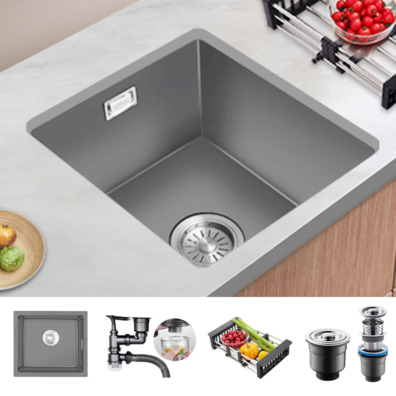 Rectangle Stainless Steel Kitchen Sink with Basket Strainer Sink