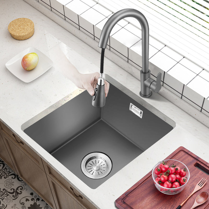 Rectangle Stainless Steel Kitchen Sink with Basket Strainer Sink