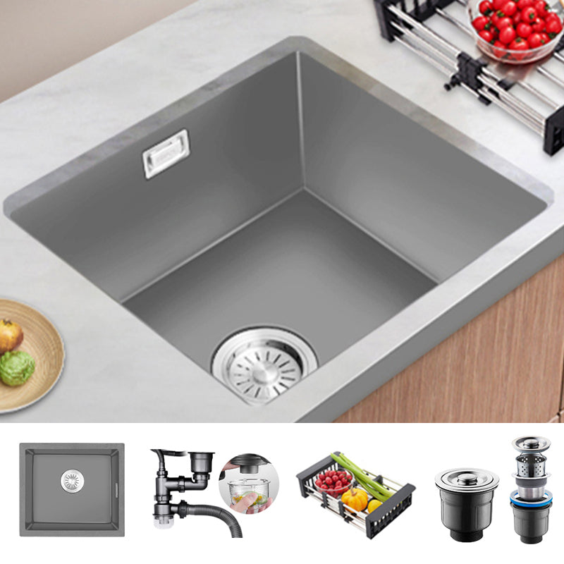 Rectangle Stainless Steel Kitchen Sink with Basket Strainer Sink