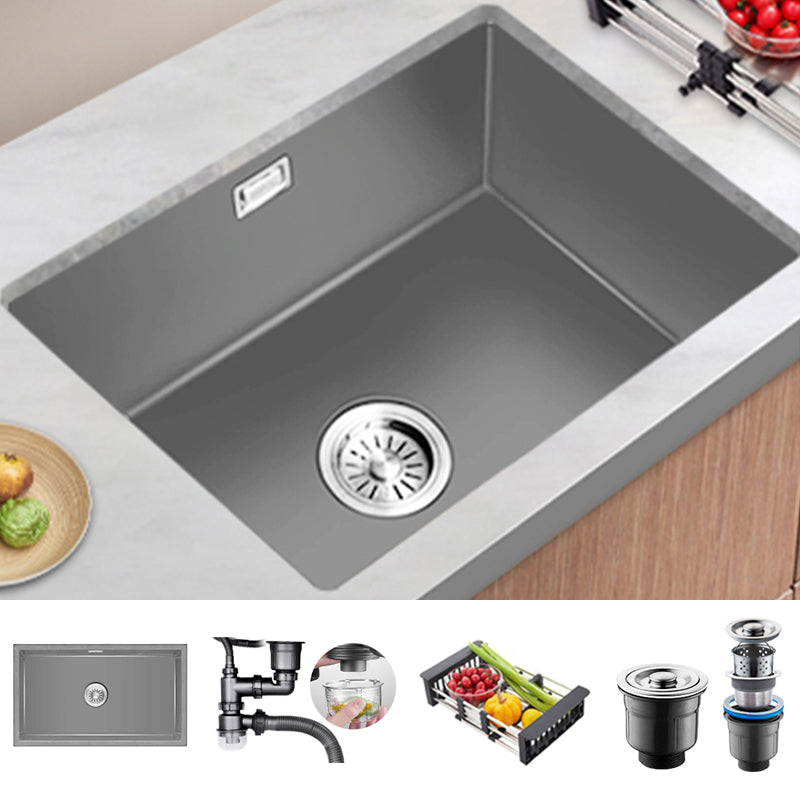 Rectangle Stainless Steel Kitchen Sink with Basket Strainer Sink