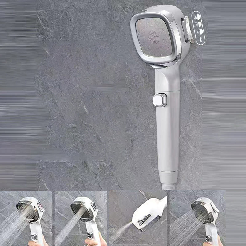 Modern Shower Head Massage 5-Jet Wall Mounted Adjustable Spray Pattern Hand Shower