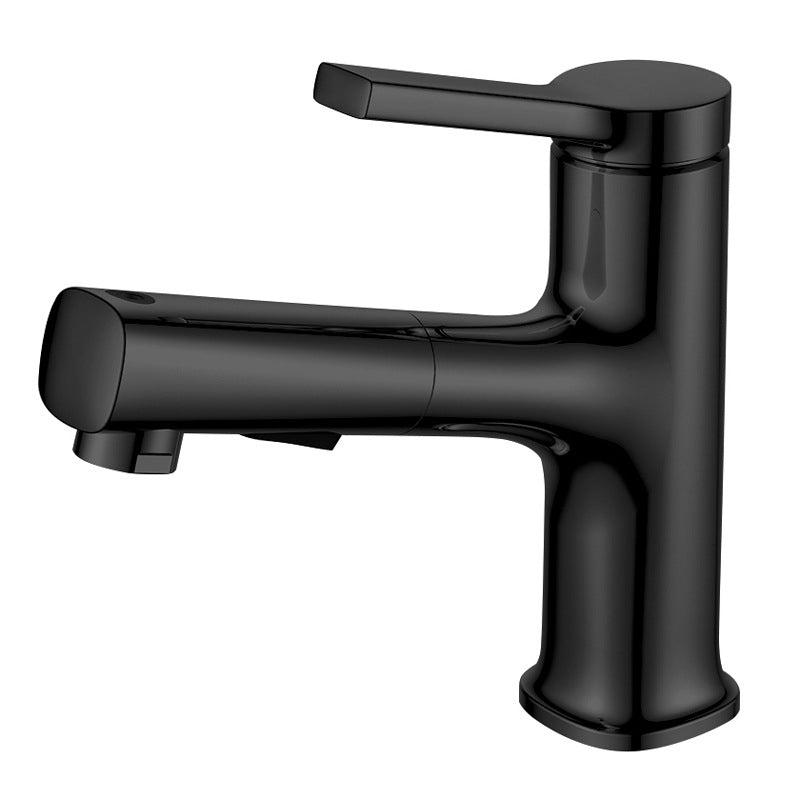 Circular Contemporary Bathroom Faucet Lever Handle Faucet with Single Hole