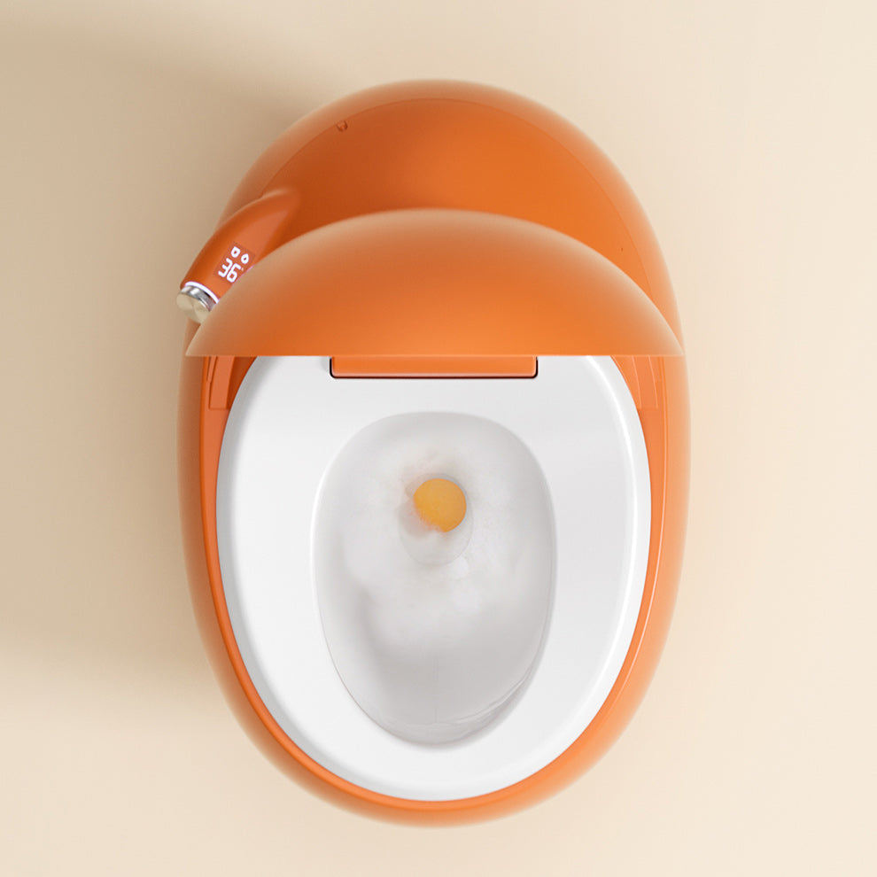 Ceramic One Pieces Smart Toilet Round Smart Toilet with Heated Seat