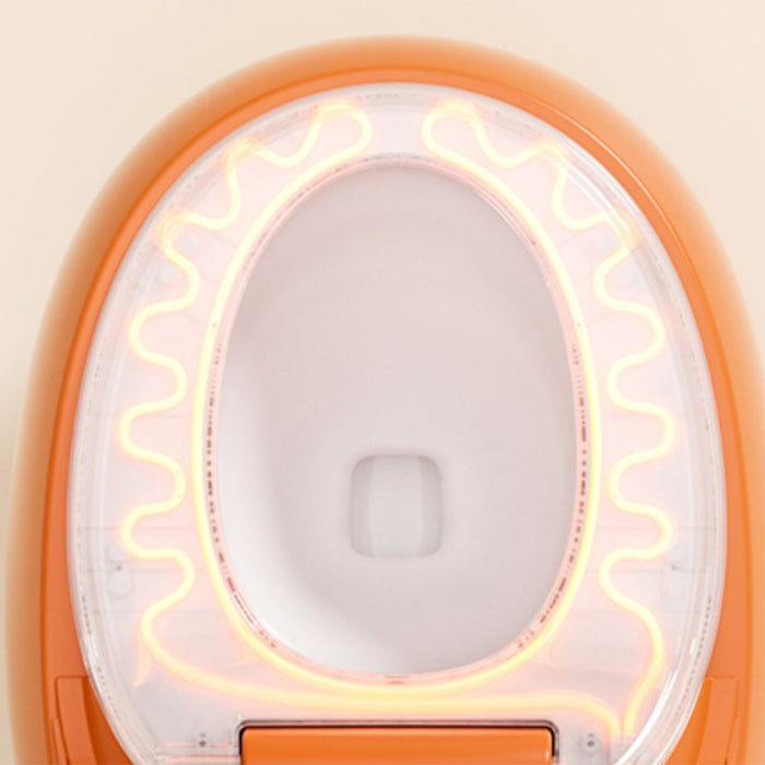 Ceramic One Pieces Smart Toilet Round Smart Toilet with Heated Seat