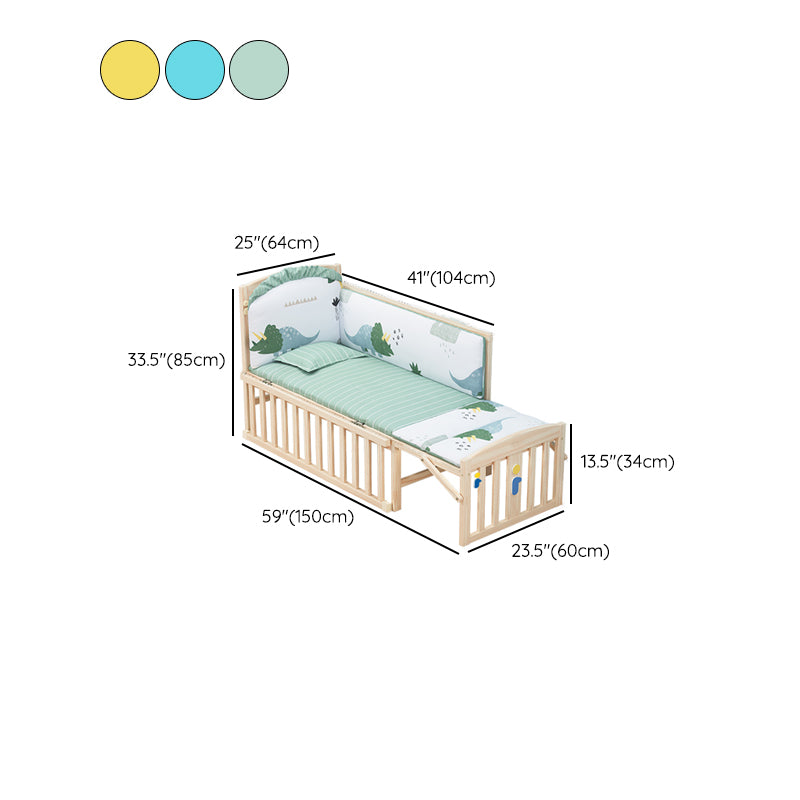 Modern Kids Bed Mattress Included Detachable Guardrails Toddler Bed