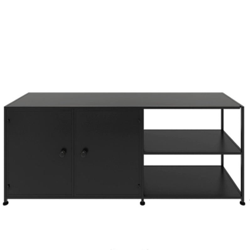 Industrial Metal TV Stand Console Open Storage TV Media Stand for Living Room