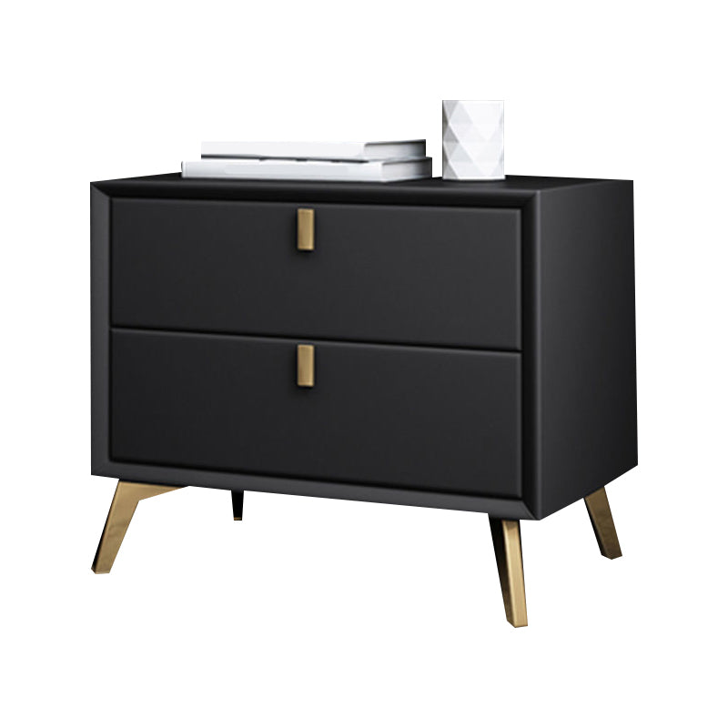 2-drawer Modern Accent Table Nightstand Antique Finish Nightstand