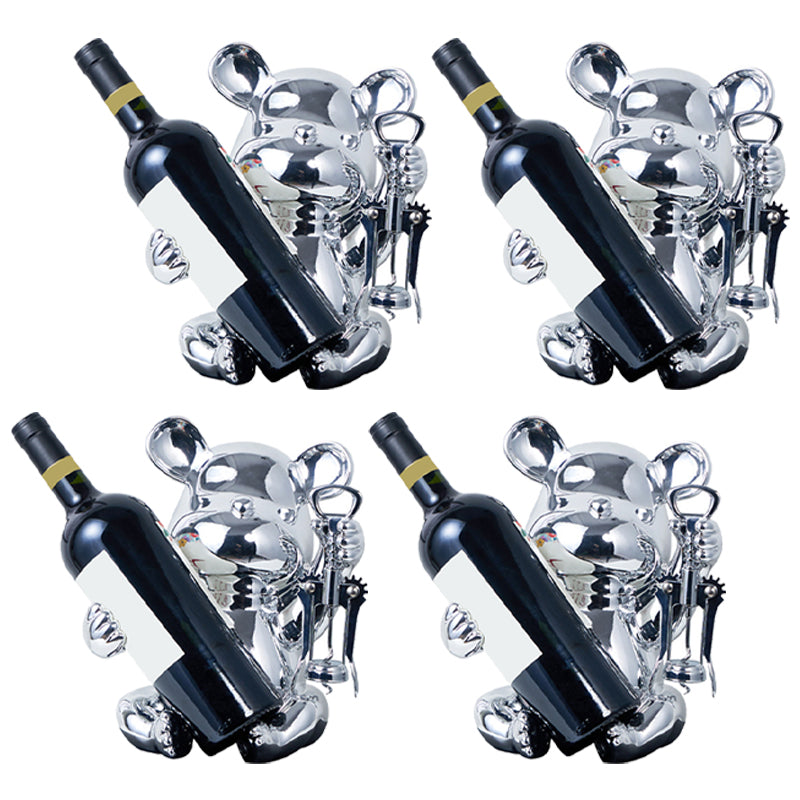 Glam Wine Bottle Rack Tabletop Resin Bottle Holder for Living Room