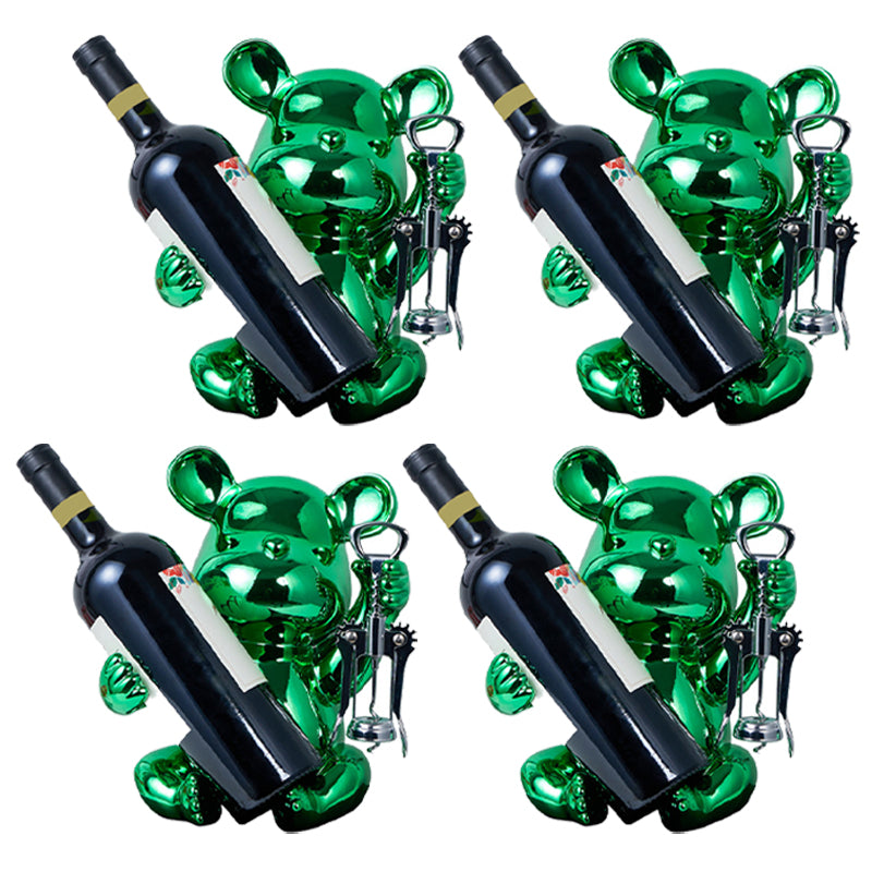 Glam Wine Bottle Rack Tabletop Resin Bottle Holder for Living Room